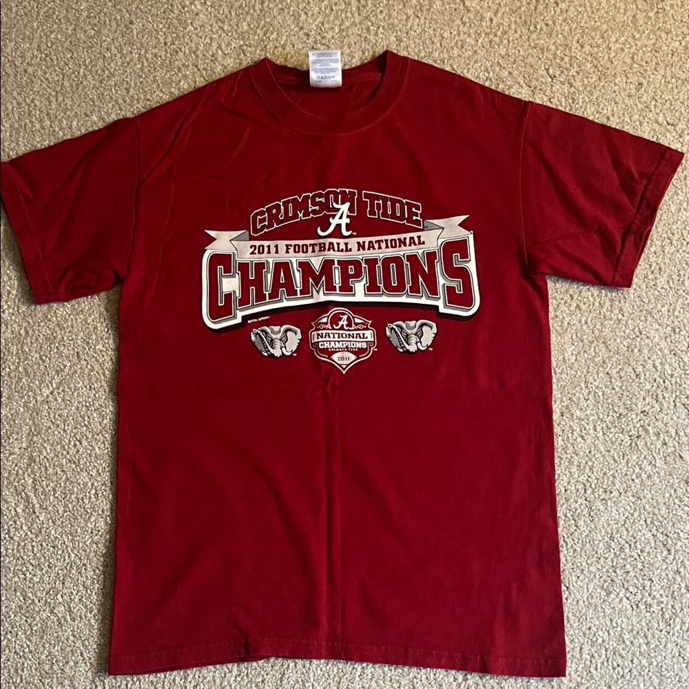 Vintage Alabama Crimson Tide 2011 National Champions T-Shirt size S cotton (XS)
